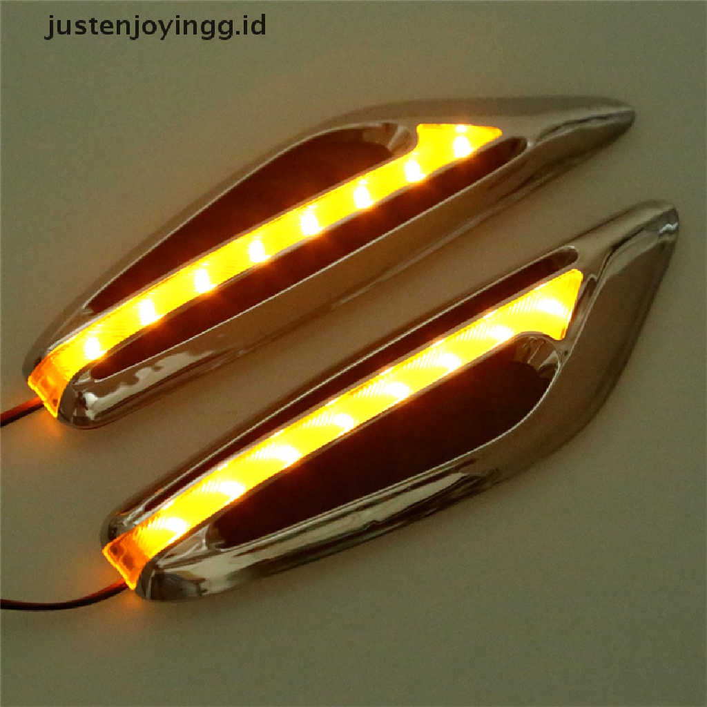 (Justenjoyingg.Id) 2pcs Lampu Sein Samping Fender Mobil Led Universal Warna Kuning / Merah / Biru / Putih