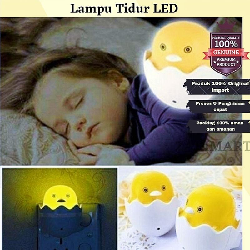 Lampu Tidur LED Sensor Cahaya Lampu Tidur Telur Ayam Lampu Telur Unik