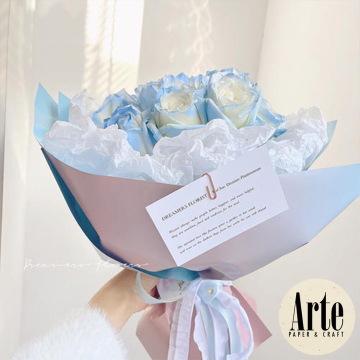 

RB 20 Lembar Gradient Pastel Kertas Polos Varian Warna Warni Buket Korea Bunga Flower Wrapping Paper
