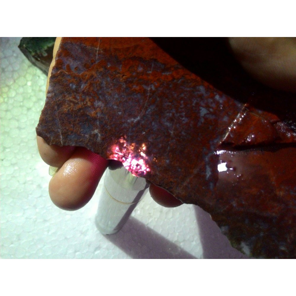 Badar Lumut Merah Kristal Banten Bahan / Rough