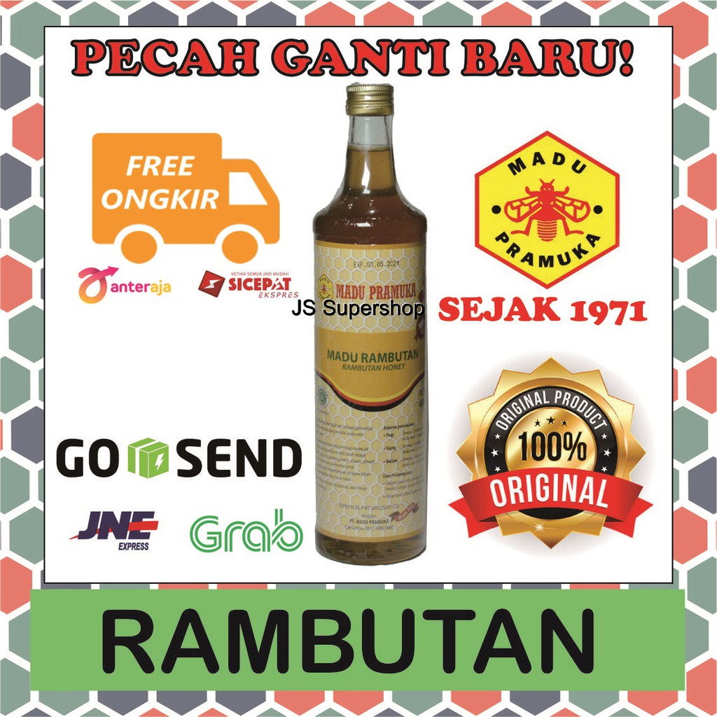 

Madu Rambutan Pramuka Asli Alami Murni 650 ml