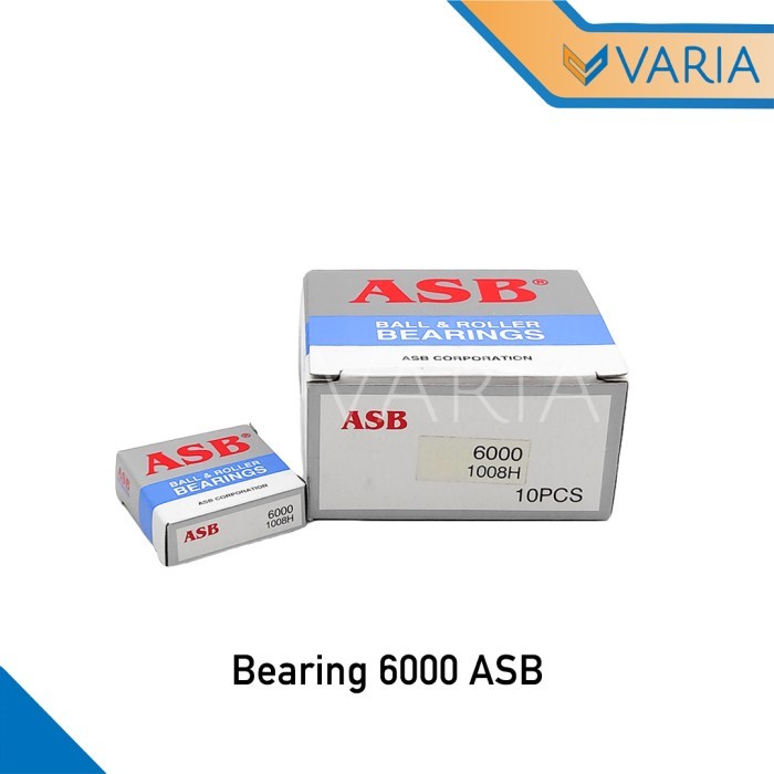 Bearing Laher 6000 2RS Tutup Karet ASB 10 x 26 x 8 mm