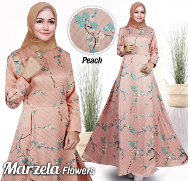 Megasari Nagita Marzela flowers gamis
