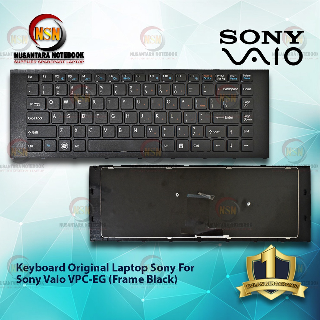 Keyboard Laptop Sony Vaio VPC-EG Black Frame