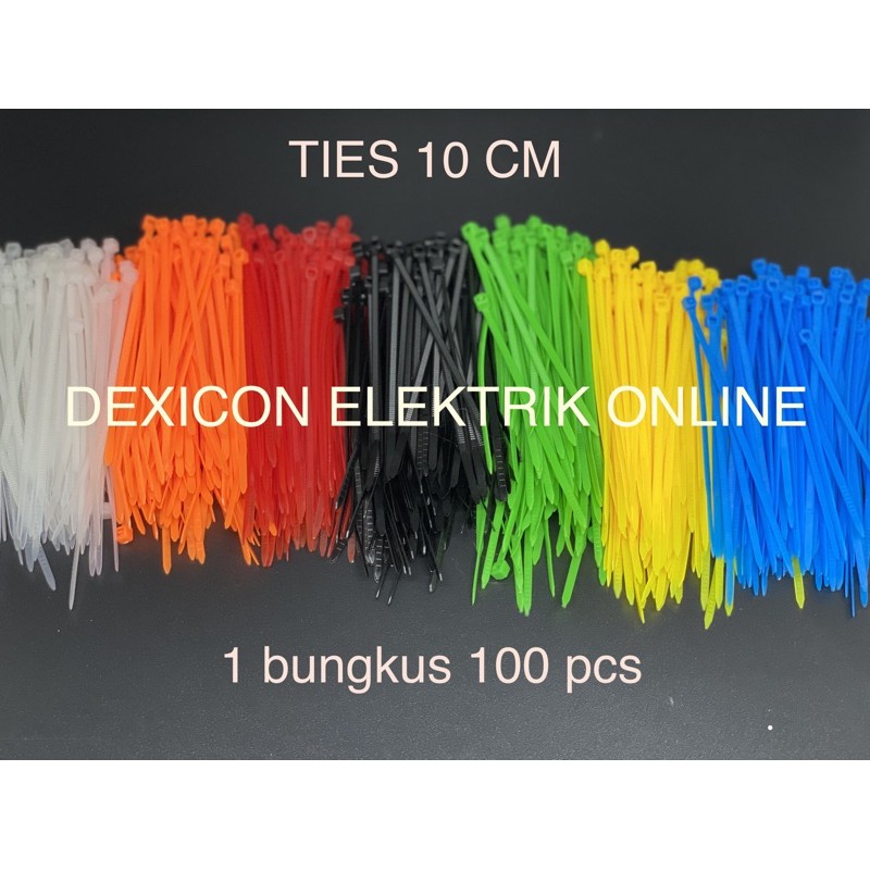 kabel ties 10 cm/cable ties/kabel serut/tali ties/ties warna/kabel ties warna/kabel pengikat plastik