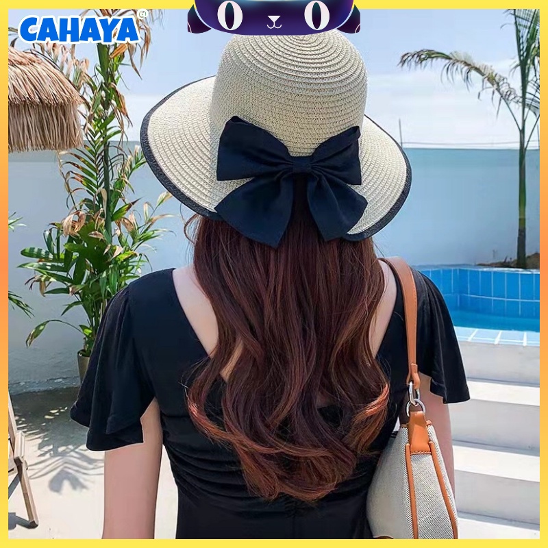 CAHAYA Topi Pantai Wanita Bunga Pelindung UV - Summerhat Pantai Import T78