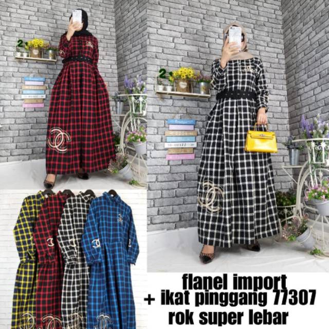 Gamis flanel import