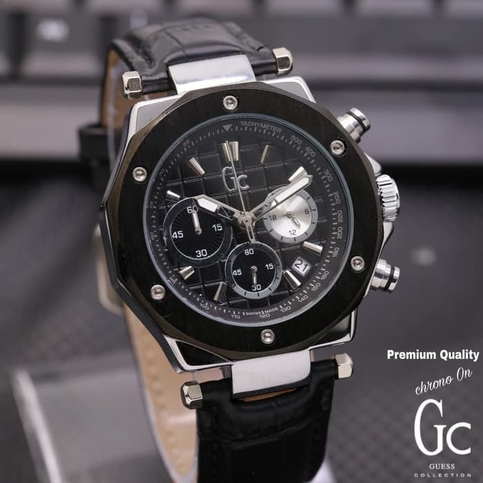 JAM TANGAN PRIA GC DATE CHRONO ACTIVE KULIT