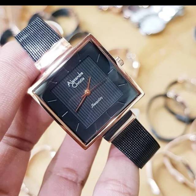 Alexandre christie ac2510 black rosegold jamtangan wanita