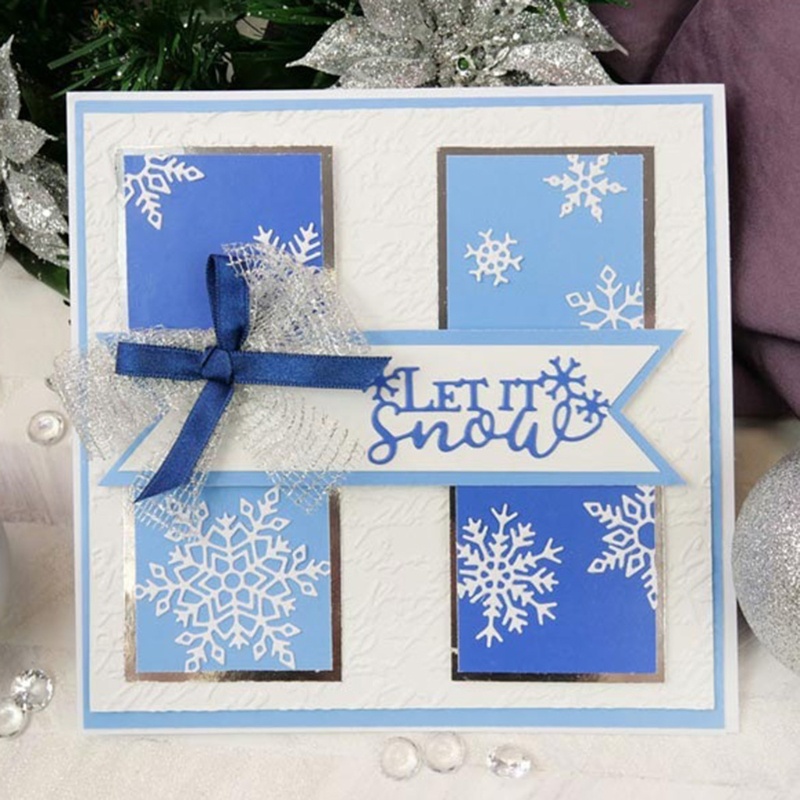 Cetakan Stensil Cutting Dies Motif Snowflake Natal Bahan Metal Untuk Scrapbook / Craft DIY / Embossing