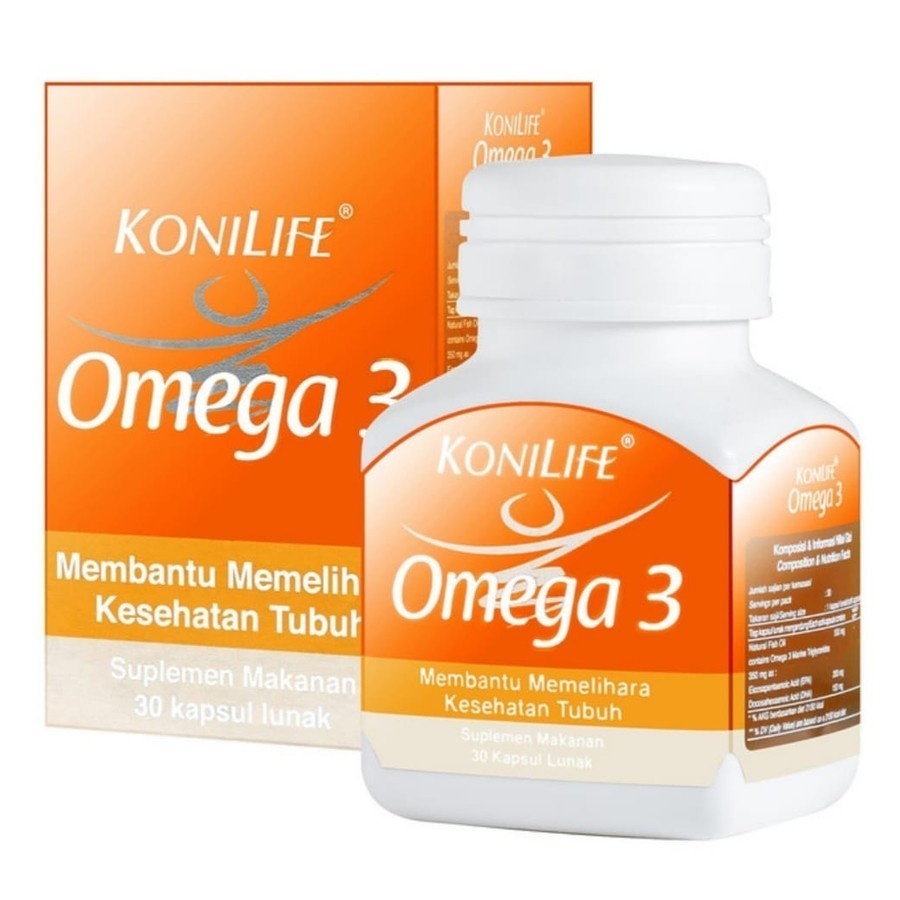Jual Konilife Omega 3 isi 30 kapsul lunak Vitamin omega 3 mengandung