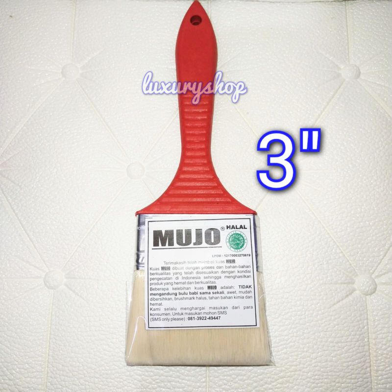 MUJO 3&quot; kuas cat tembok sintetis 3inch