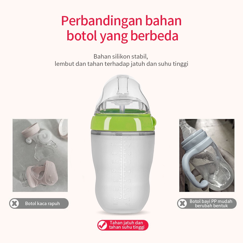 AIKOKY Piko Bello Dot bayi botol susu dengan jerami Anti-perut kembung botol bayi