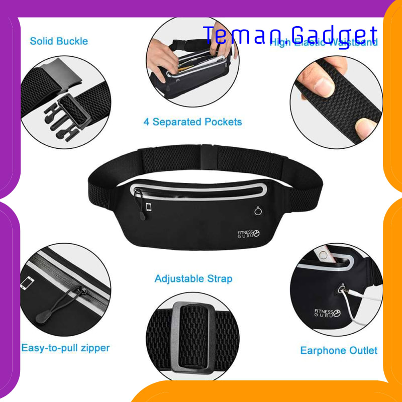 TG-ID025 ZEST TAS PINGGANG OLAHRAGA PREMIUM SPORT WAIST BAG - ZE-WP350