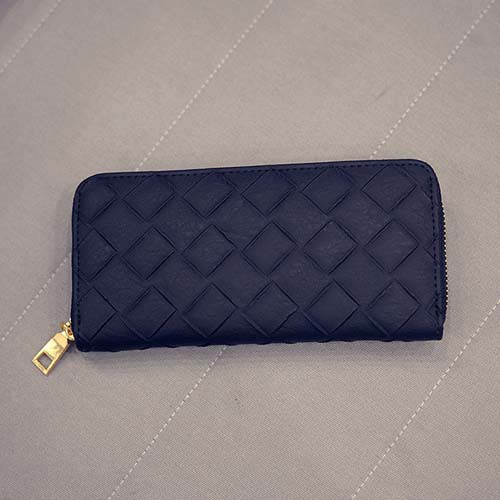 dompet panjang wanita anyam kulit sintetis women wallet leather (4E2) bdo112