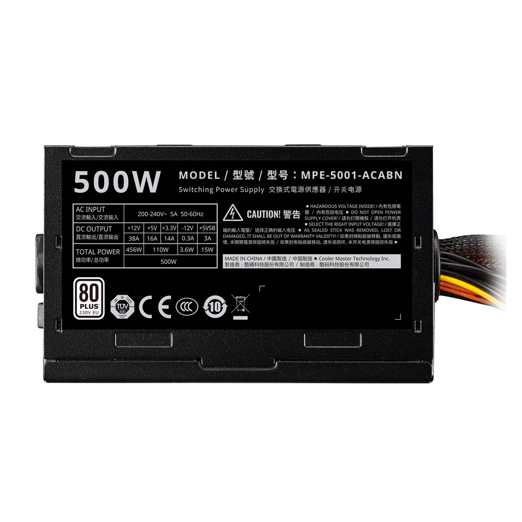 Power Supply COOLER MASTER ELITE 500 V4, 500 Watt 80 Plus