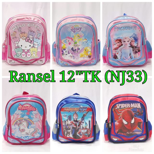 Tas Ransel Anak TK / SD (Hello kitty / Pony/ Frozen/ Ultraman)