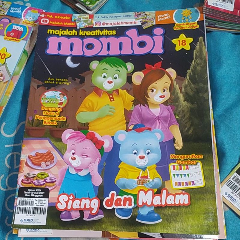 BARU majalah MOMBI 2021/2022 anak2 TK DAN SD-mombi edisi 14