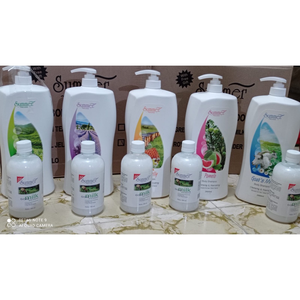 

SUMMER NATURALE BODY SHAMPOO/ SABUN MANDI CAIR/ SUMMER/ BODY WASH/SHAMPOO free 500 ml