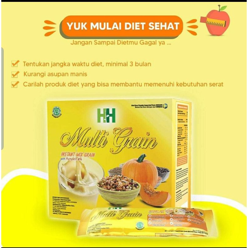 HH MULTIGRAIN MULTI GRAIN HWI ORIGINAL KEMASAN BARU ASLI 100%HWI / NO KW SEHAT ALAMI BPOM HALAL