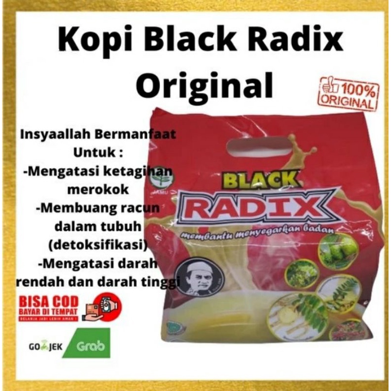 

Kopi Black Radix Pak Haji isi 20 sachet Original Asli
