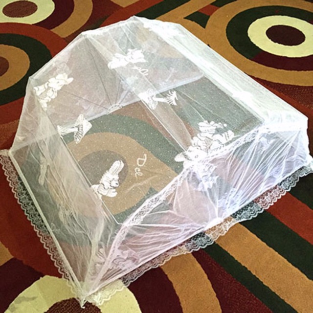 Kelambu bayi tidur lipat / kojong bayi segi empat / tudung bayi halus / tudung nyamuk