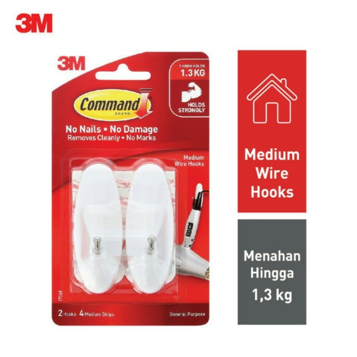 

Mudah 3M Command Medium Wire Hook 17068 Sale!!!