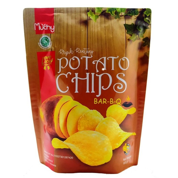 

Muchy Potato Chips Rasa Barbeque - 100gr