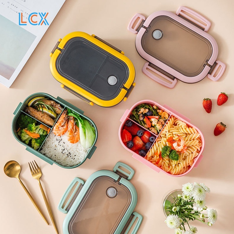 LCX Kotak Makan Bento Microwaveable Lunch Box Food Grade Material Microwavable Anti Tumpah VS-205