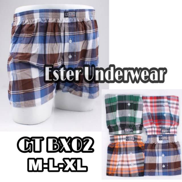 Celana Boxer Santai GT-Man BX02 Bahan Katun Woven Isi 1pcs