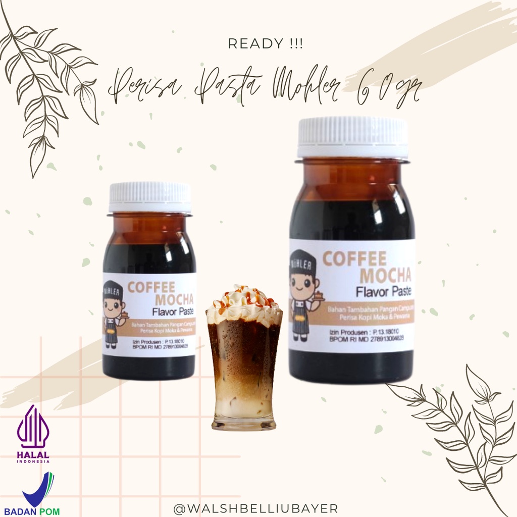 

⚡COD⚡ PERISA PASTA PEWARNA MOHLER KOPI MOKA / COFFEE MOCHA 60gr / PERISA PASTA MOHLER KOPI MOKA / COFFEE MOCHA INI COCOK UNTUK TAMBAHAN ADONAN ICE CREAM / PERISA PASTA KOPI MOKA / COFFEE MOCHA COCOK UNTUK MINUMAN BUKA PUASA DAN TAKJIL / MOHLER Pasta peris