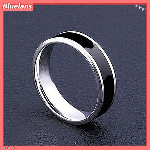 Cincin Bahan Titanium Stainless Steel Warna Hitam Untuk Pria Dan Wanita