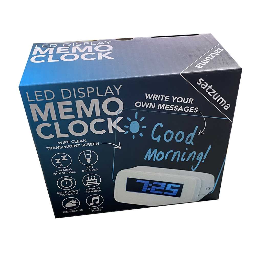 HOUSEEN Jam LCD Display Alarm Clock Memo Board - 003 (Replika 1:1)