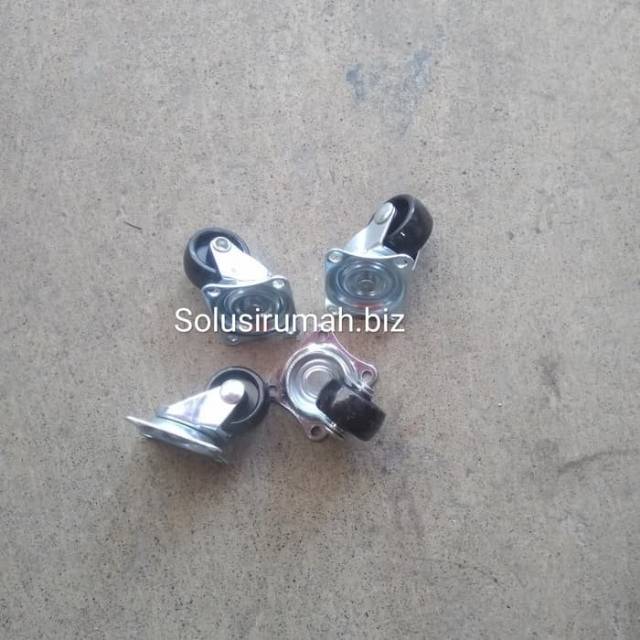 1biji RODA CASTER 25MM KOPER GEPENG SEKRUP RODA TV RODA TROLI KECIL / 1 biji