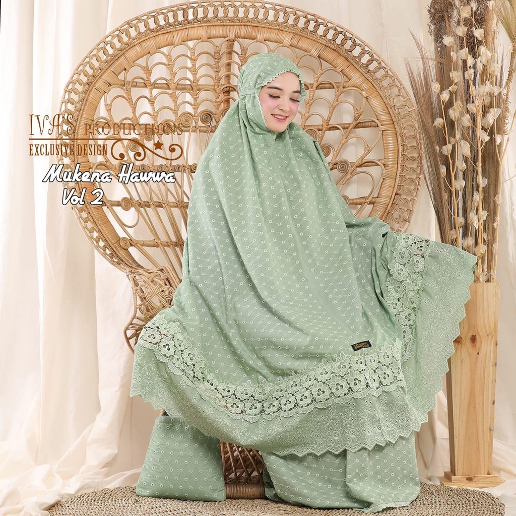 Mukena Hawwa Bahan Katun Paris Premium Harga Grosir/Best Seller/COD/AlesyaMuslim