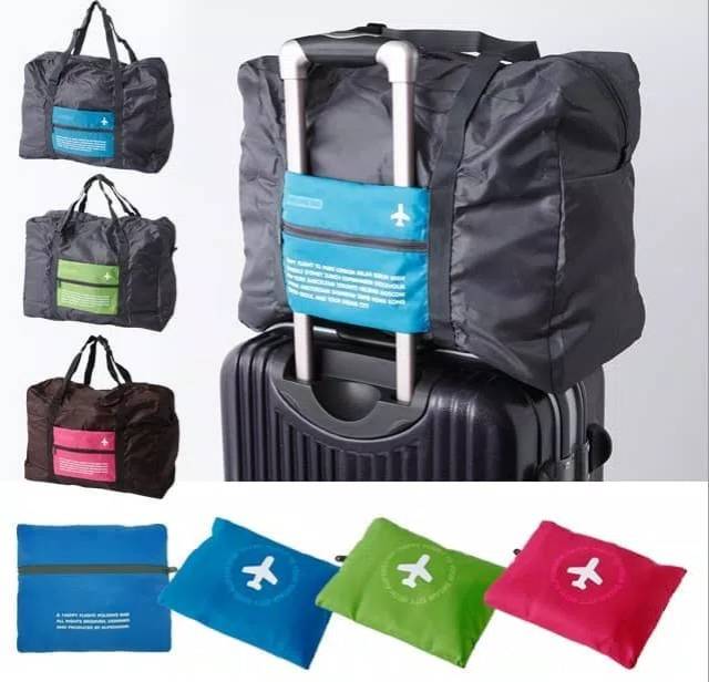 FLIGHT FOLDING BAG - FOLDABLE TRAVEL BAG - HAND CARRY TAS LIPAT TAS JINJING