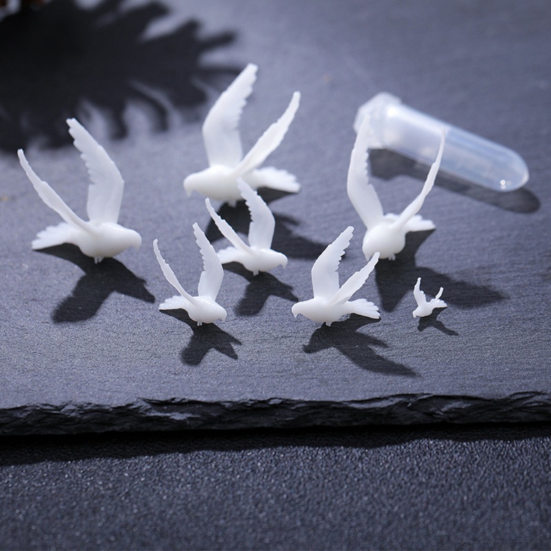 SIY  5Pcs Silicone Dove of Peace Model Resin Mold Landspace Resin Jewelry Fillings