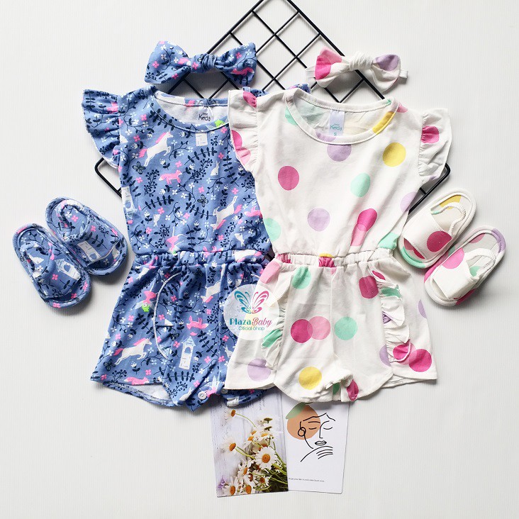 Plazababyku MX JUMPSUIT JESSICA SANDALS setelan bayi motif bunga yang lucu free headband + sandal