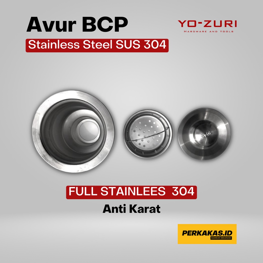 Avur Cuci Piring Full Stainless 304 Saringan Kitchen Sink