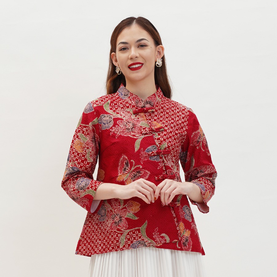 NONA RARA - Vivi Encim T0822 Vivi, Baju Batik Kasual Modern