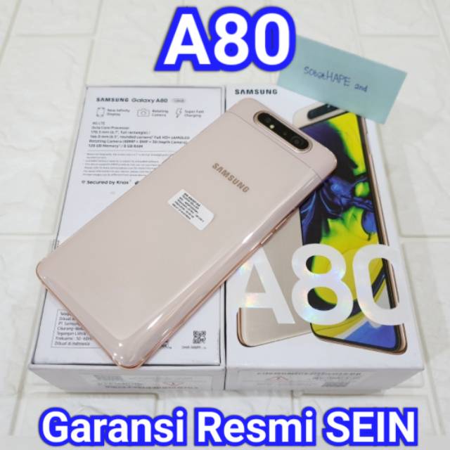 HP Samsung Galaxy A80 128gb Resmi SEIN Original Dual Sim 2nd Fullset OEM - HP Second Bekas