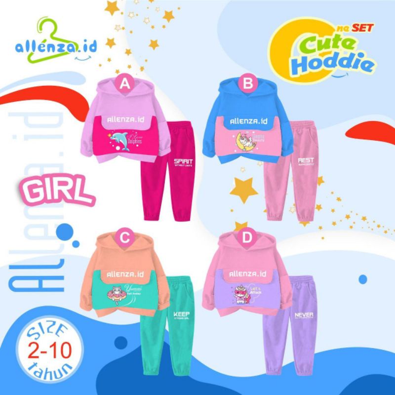 ALLENZA CUTE HOODIE setelan panjang anak