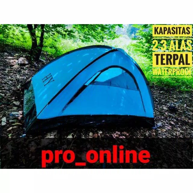 Tenda camping alas terpal kapasitas 2-3 orang alas terpal waterproof ultralight kemping outdoor