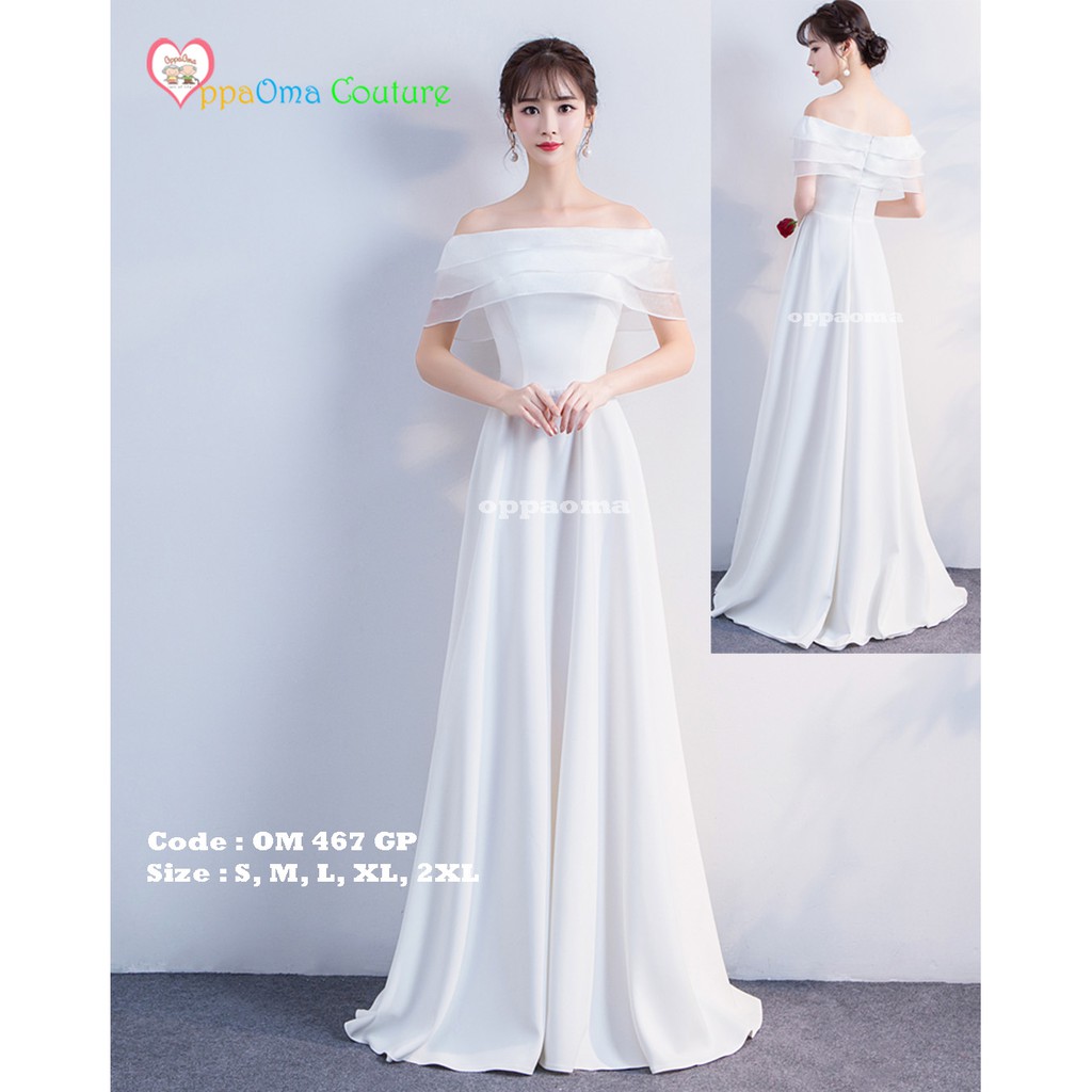 Gaun pesta simple modern oppaoma OM 467 GP