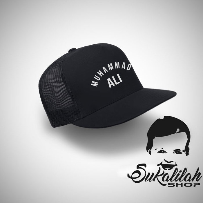 Topi Trucker jaring pria unisex all size Muhammad Ali