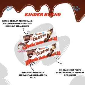 

CHOCOLATE KINDER BUENO MILK HAZELNUTS 43GR / snack anak