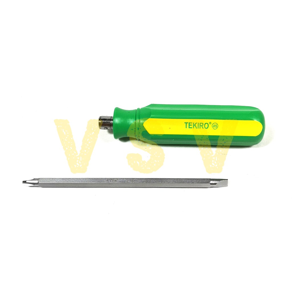 Tekiro 2 way screwdriver 125mm  / obeng bolak balik / obeng plus min