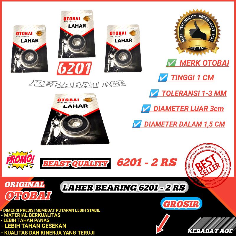 Bearing Bering Klaher Laher 6201 2RS LAHER MOTOR