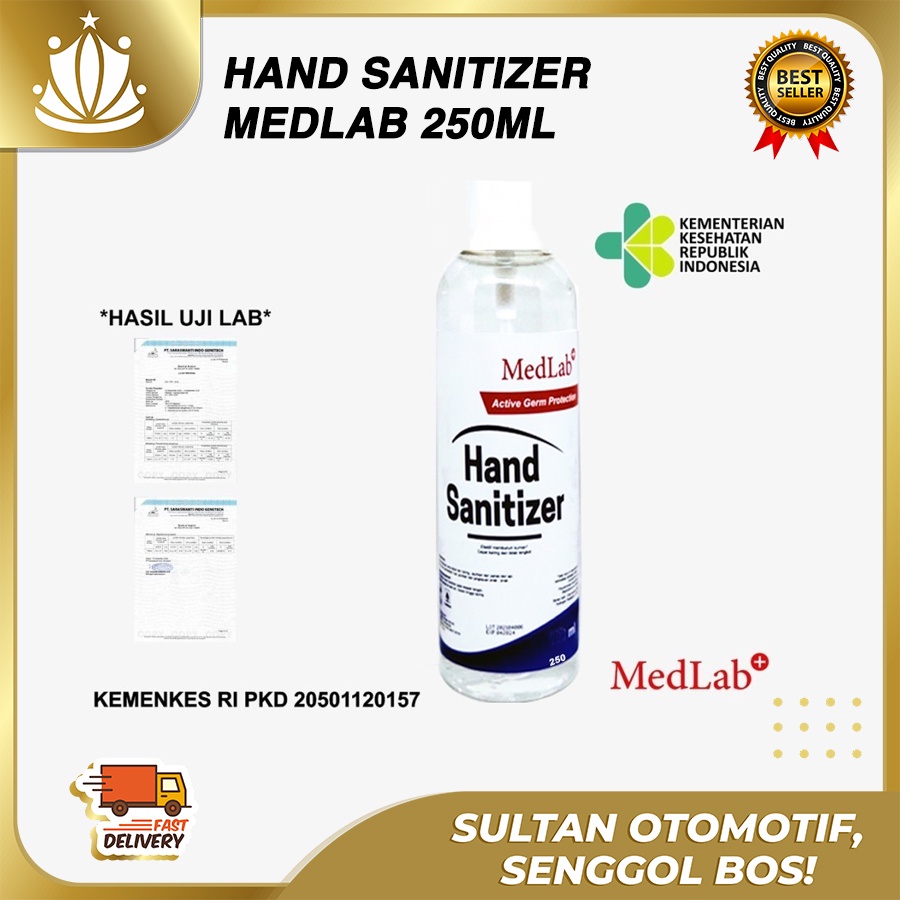 MEDLAB Hand Sanitizer 250ml RESMI KEMENKES