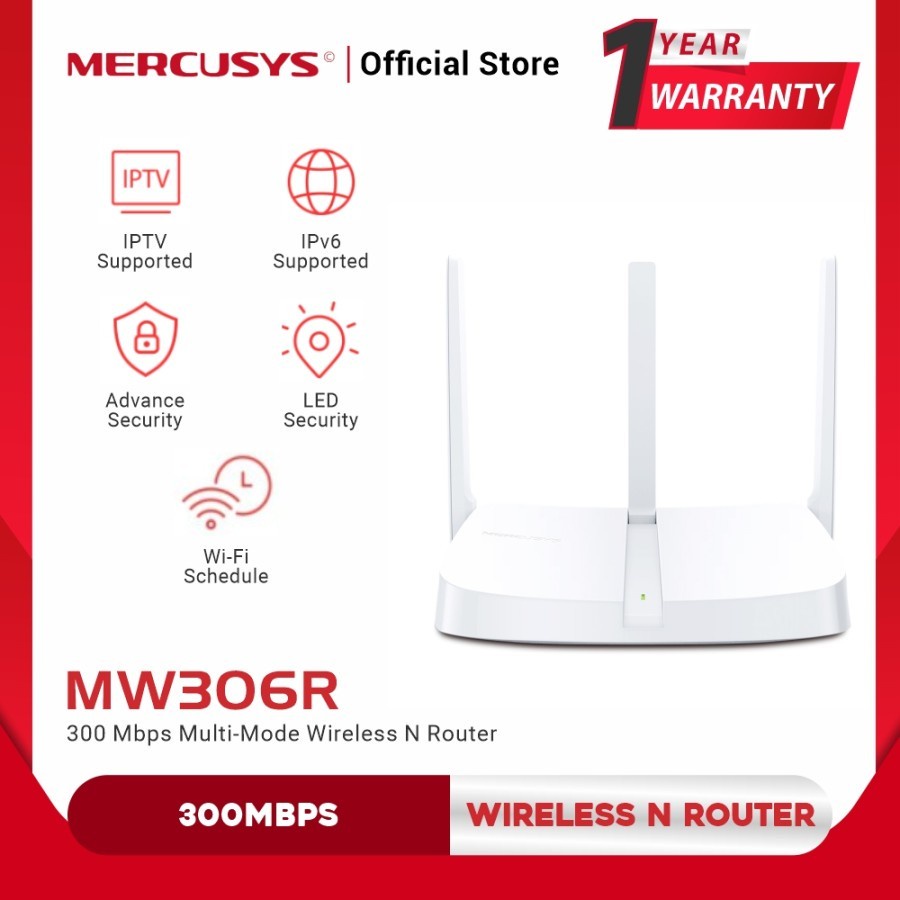 Mercusys MW306R Router WiFi 300Mbps Multi-Mode Wireless N Router